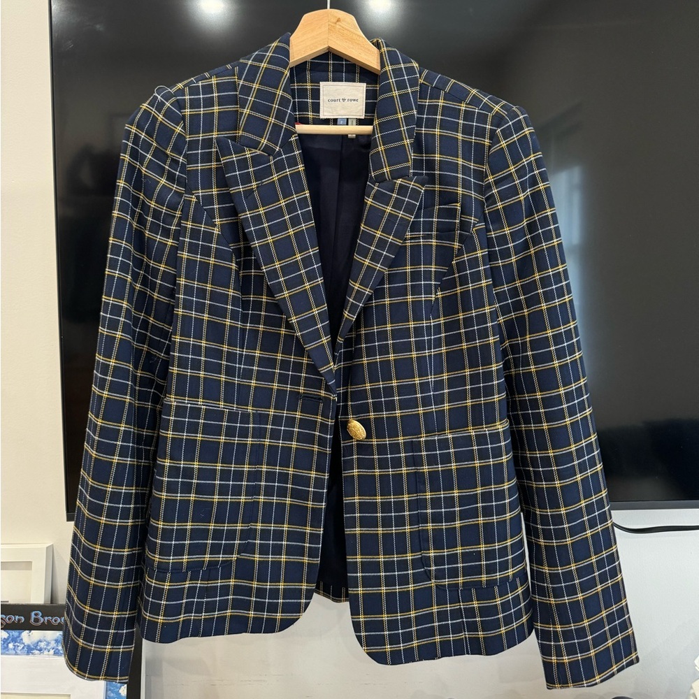 Court & Rowe Blue Plaid Blazer